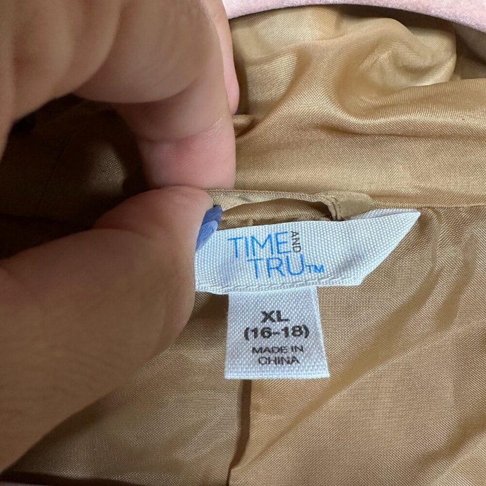 2/$24 Time and Tru Lightweight Anorak Jacket with Hood Chino Tan XL #A0242 TRB2 - Picture 8 of 10
